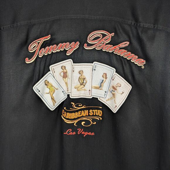 Tommy Bahama Men's 2XL Camp shirt Caribbean Stud Las Vegas emroidered - Picture 7 of 9